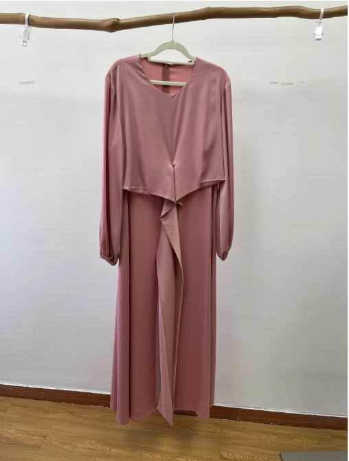 2024 hot sale Custom Lady Modal Cotton Blend Spandex Long Elegant Women  Maxi Dress 1
