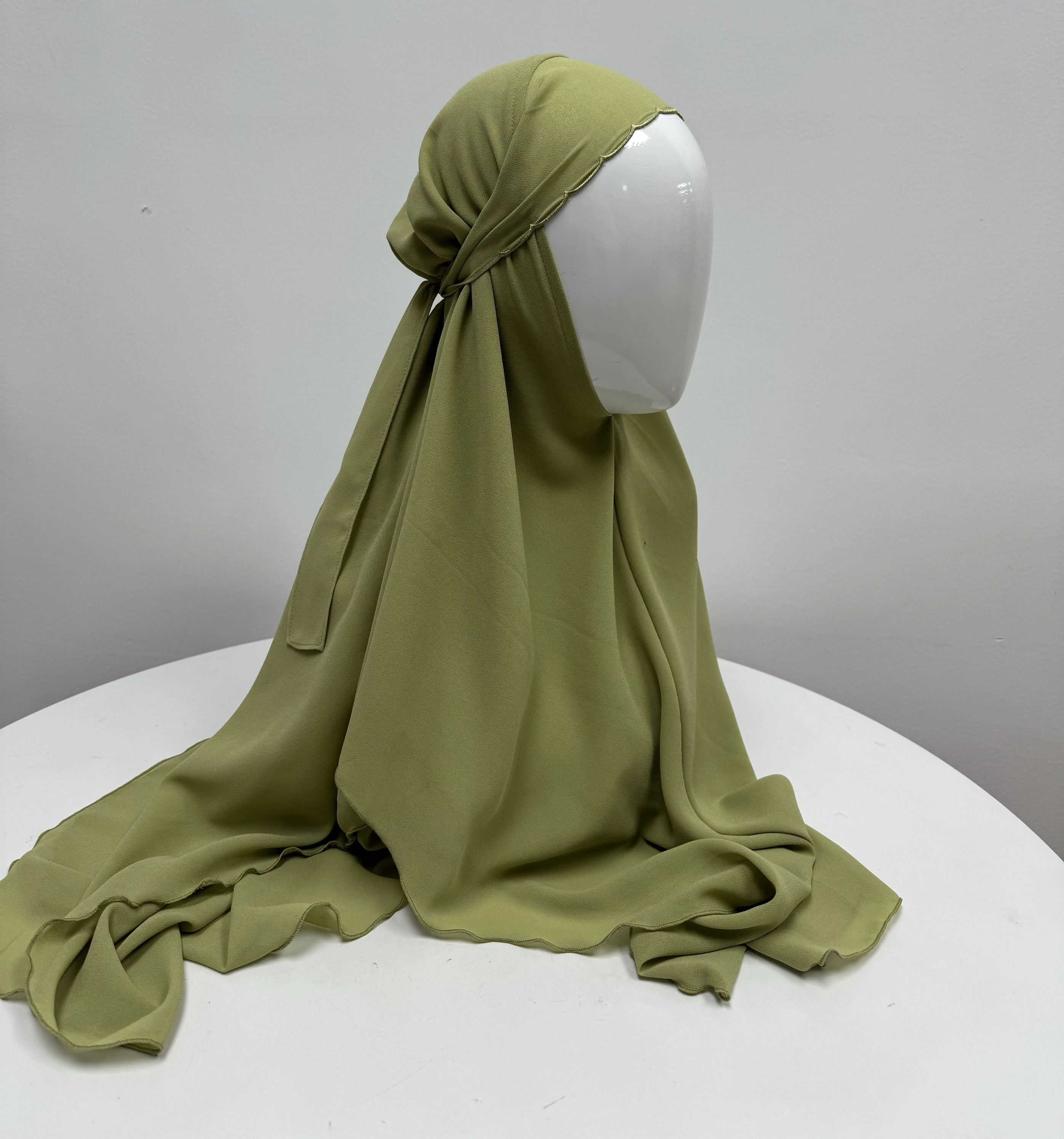 Écharpe Hijab en mousseline de soie pour femmes musulmanes de malaisie, broderie personnalisée prête à porter, châle instantané 1