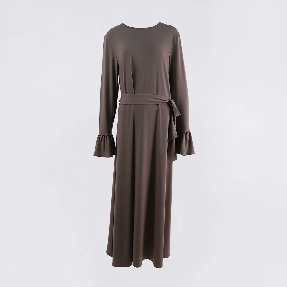 2025 Qiyue Maxi Robe Ramadan Nouvel musulman Abaya Maxi Robe parce que Vêtements islamiques Islamiques Femme Long Manche Modest maxi Robe 1