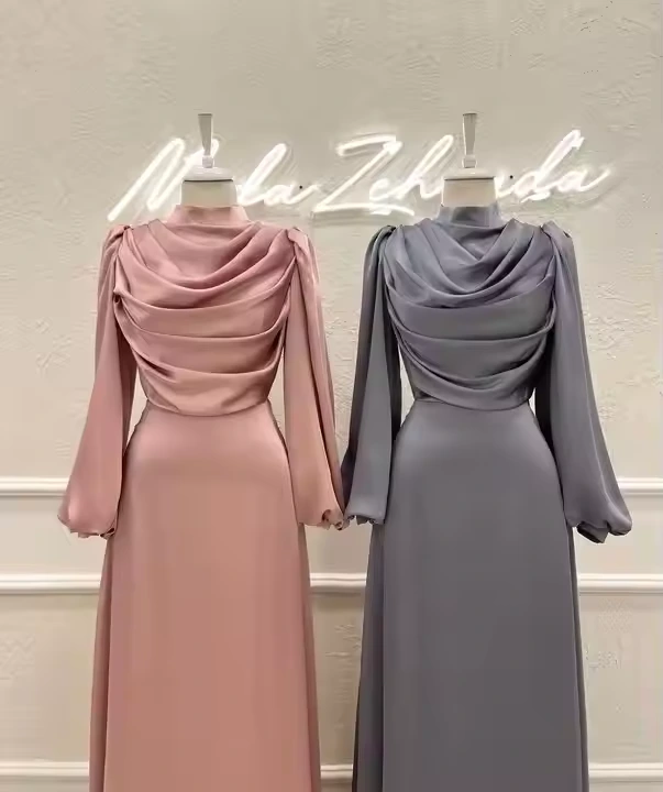 Womens Muslim Sleeve Long Maxi Dress Modest Dress Muslim Turkey Muslim Dress 1