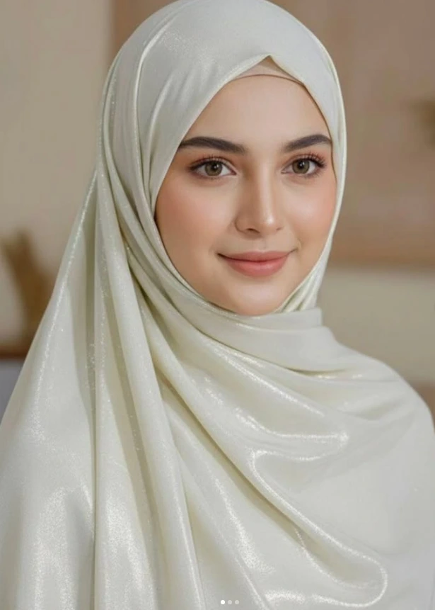 Luxurious Hijab Malaysia Popular Headscarf Shimmer Silk Organza Hijab 1