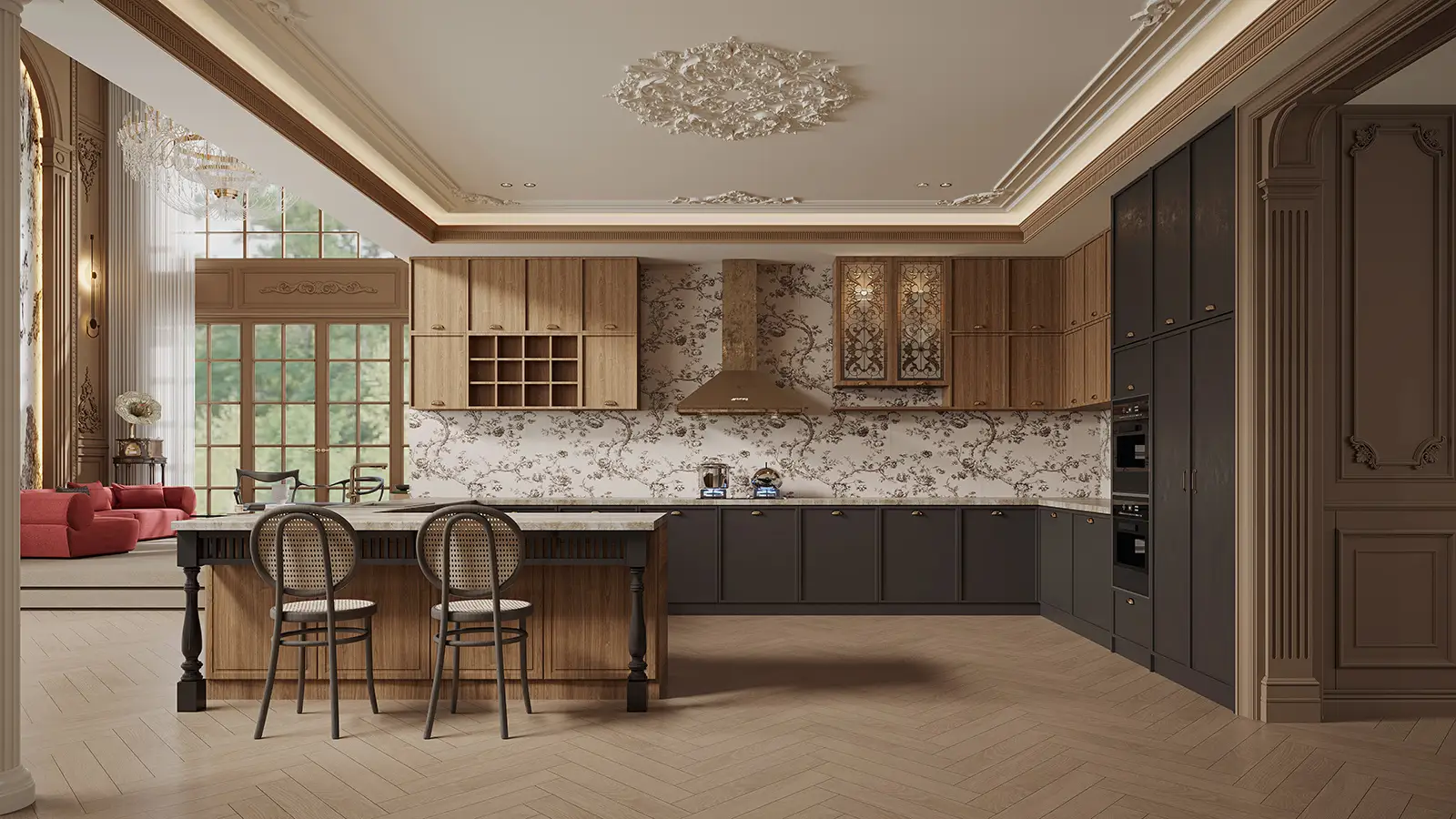 Gabinete de cocina europeo personalizado 1