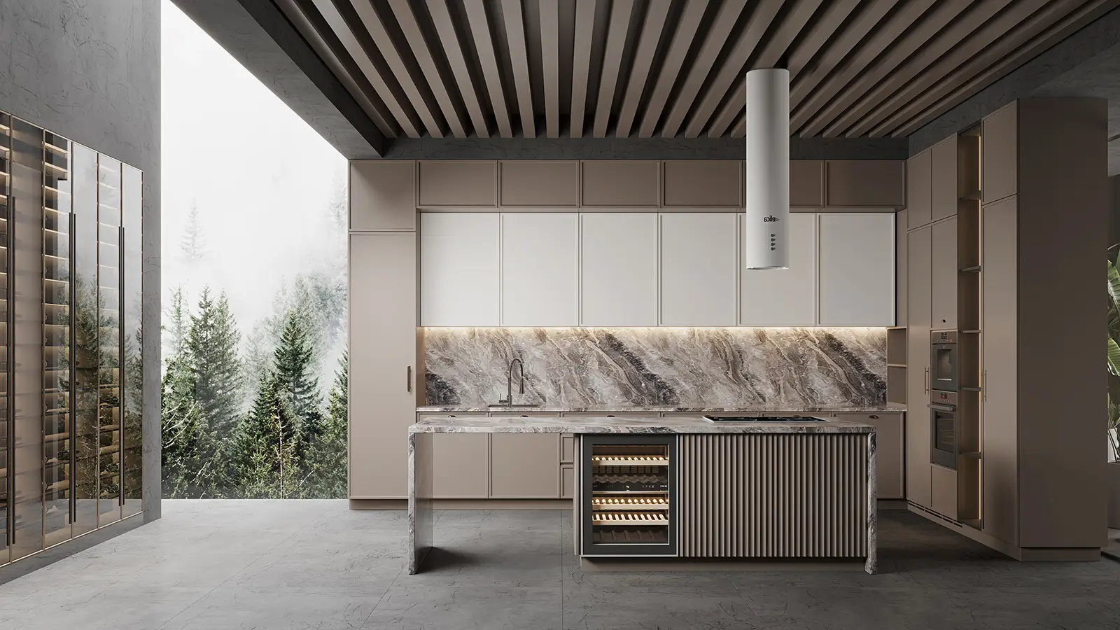 Mobile da cucina moderno a forma di L 1