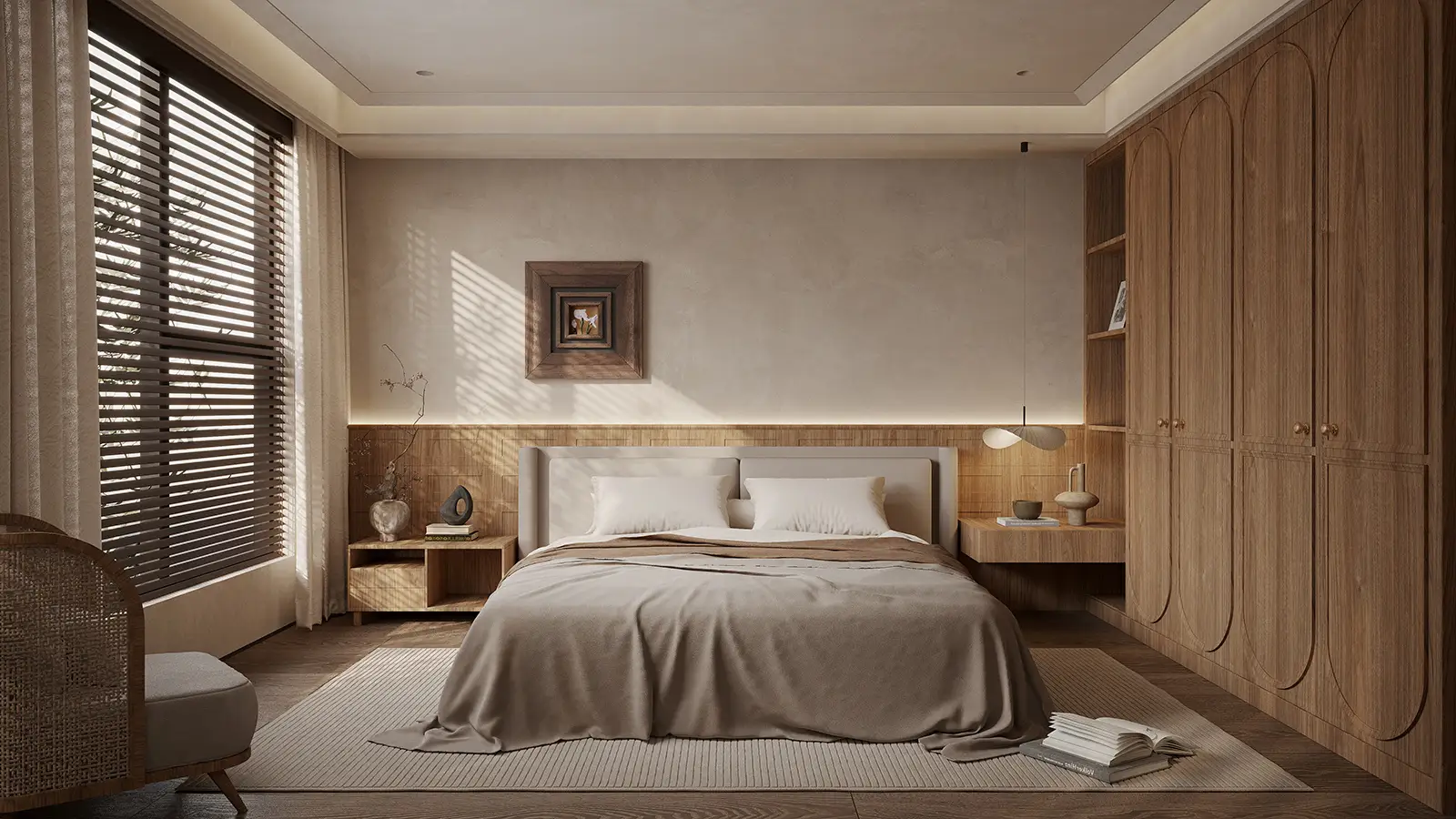 Современный шкаф для спальни на заказ 1