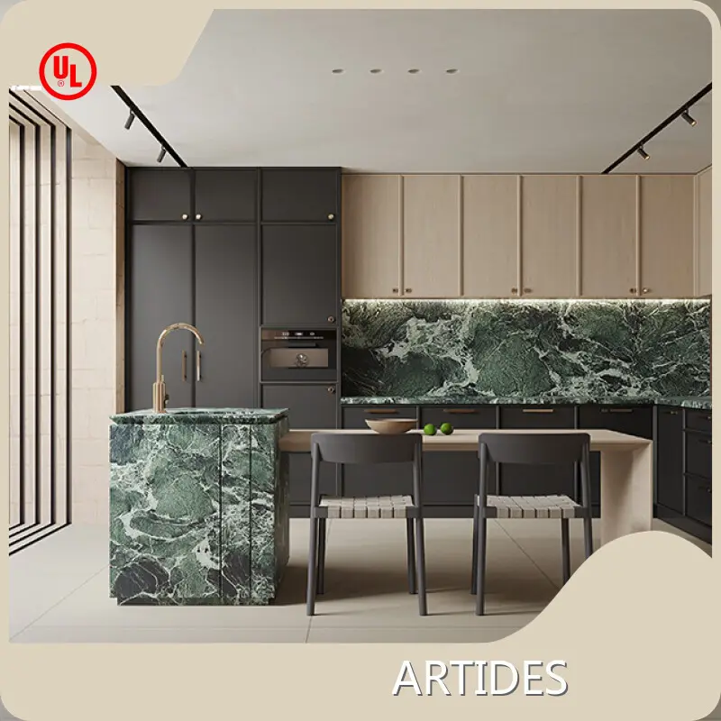 Ultimi produttori di mobili da cucina Cucina a L + isola Marchio ARTIDES 1