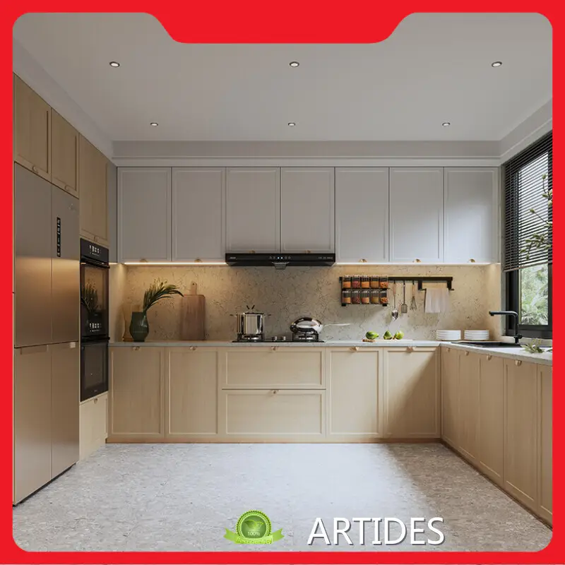 Mobile da cucina a forma di U Design in lega di alluminio Snow Mountain Whitefactory 1
