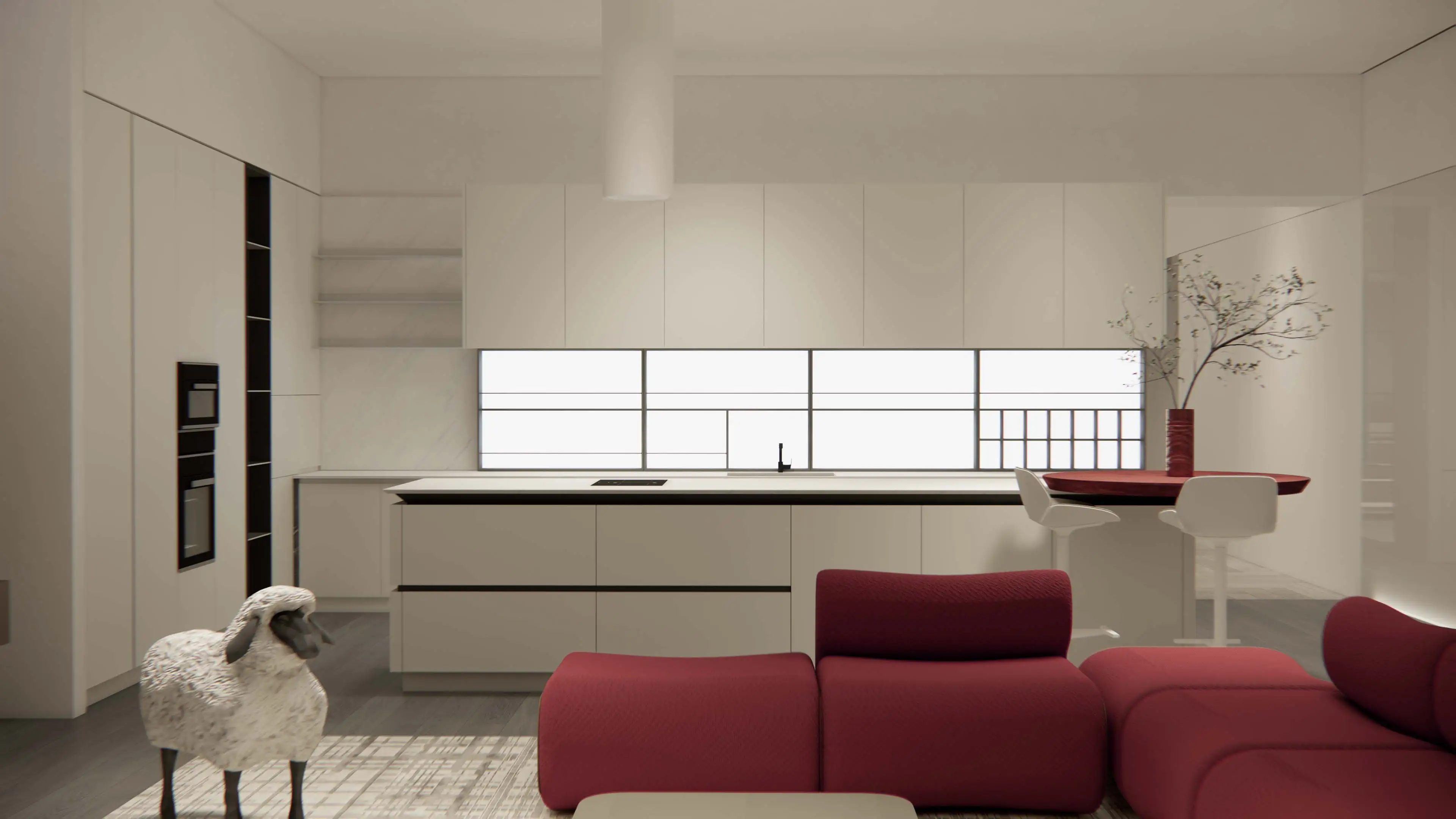 Mobile da cucina di lusso a forma di L 1