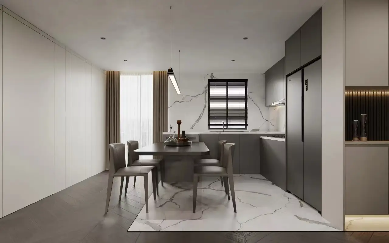 Г-образный кухонный шкаф Grace Grey 1