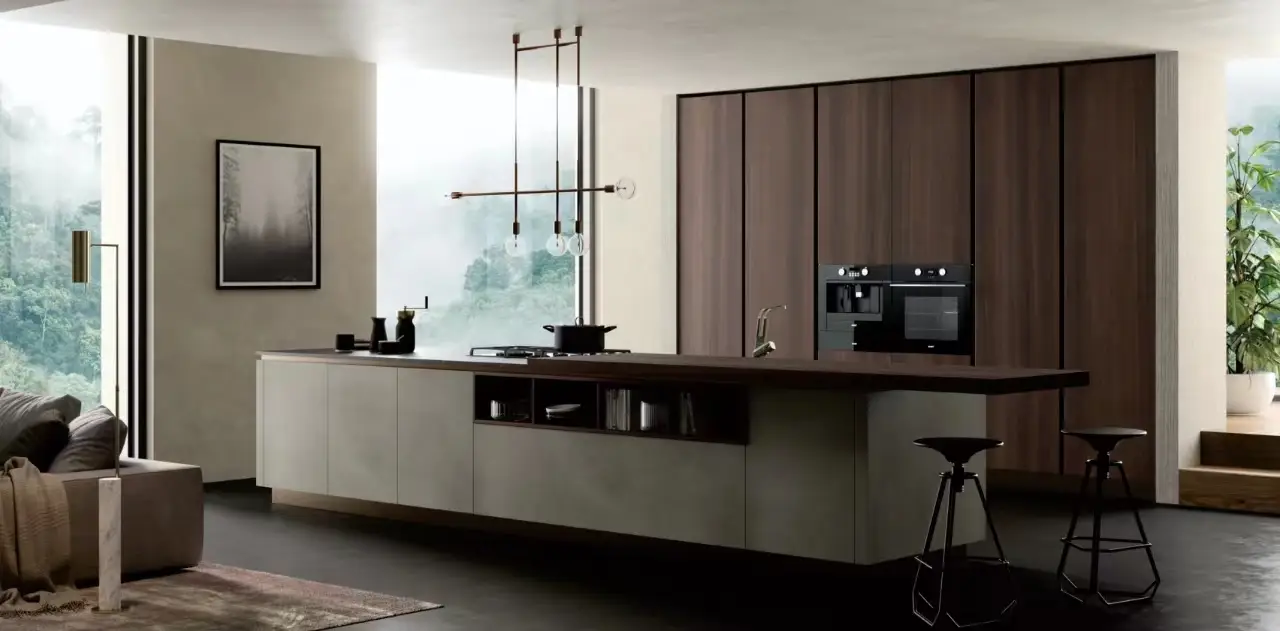 Design moderno della cucina laccata opaca 1