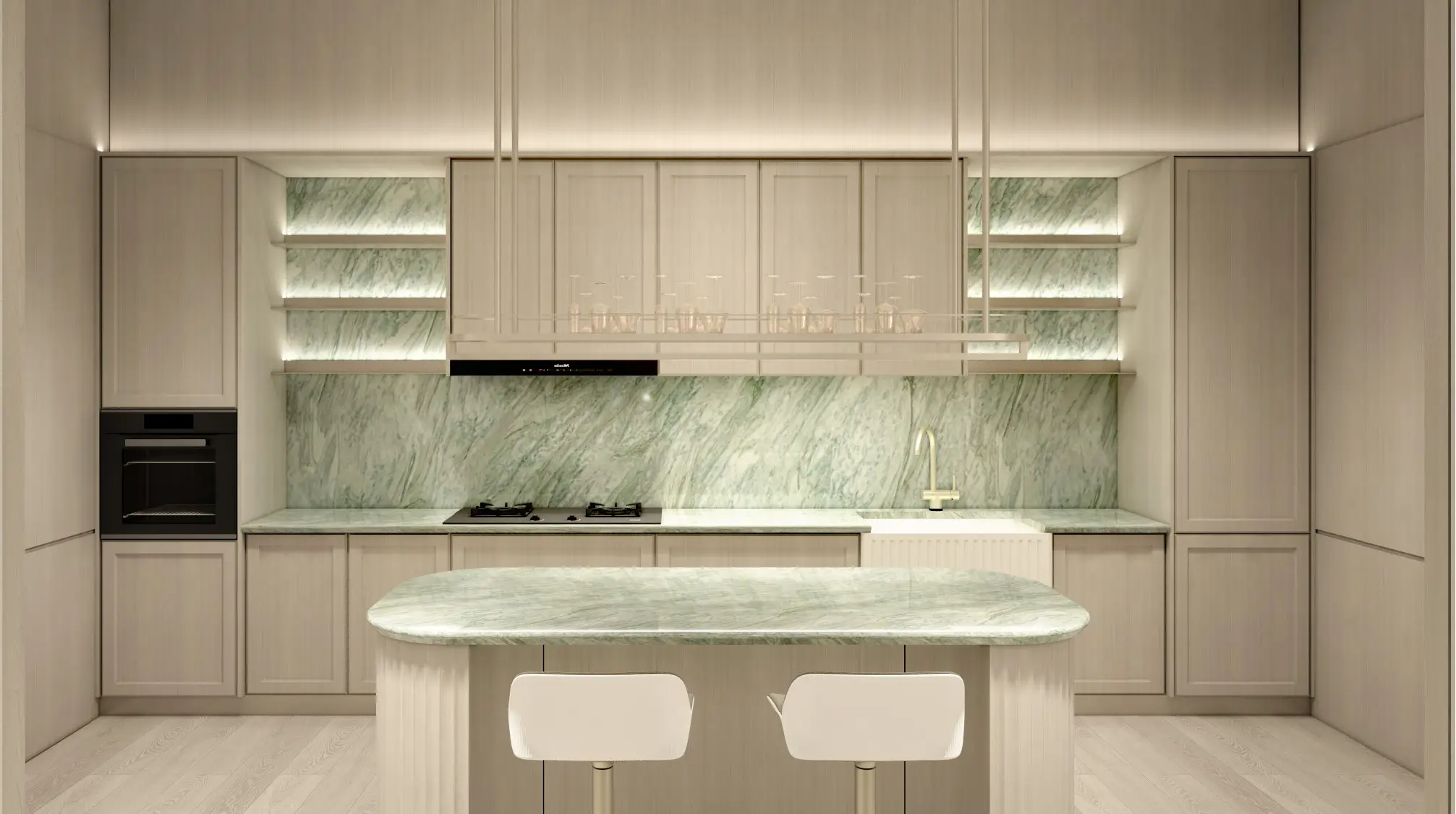 Gabinetes de cocina de lujo, decoración de grado, gabinete de cocina, muebles de cocina modernos para apartamento 1