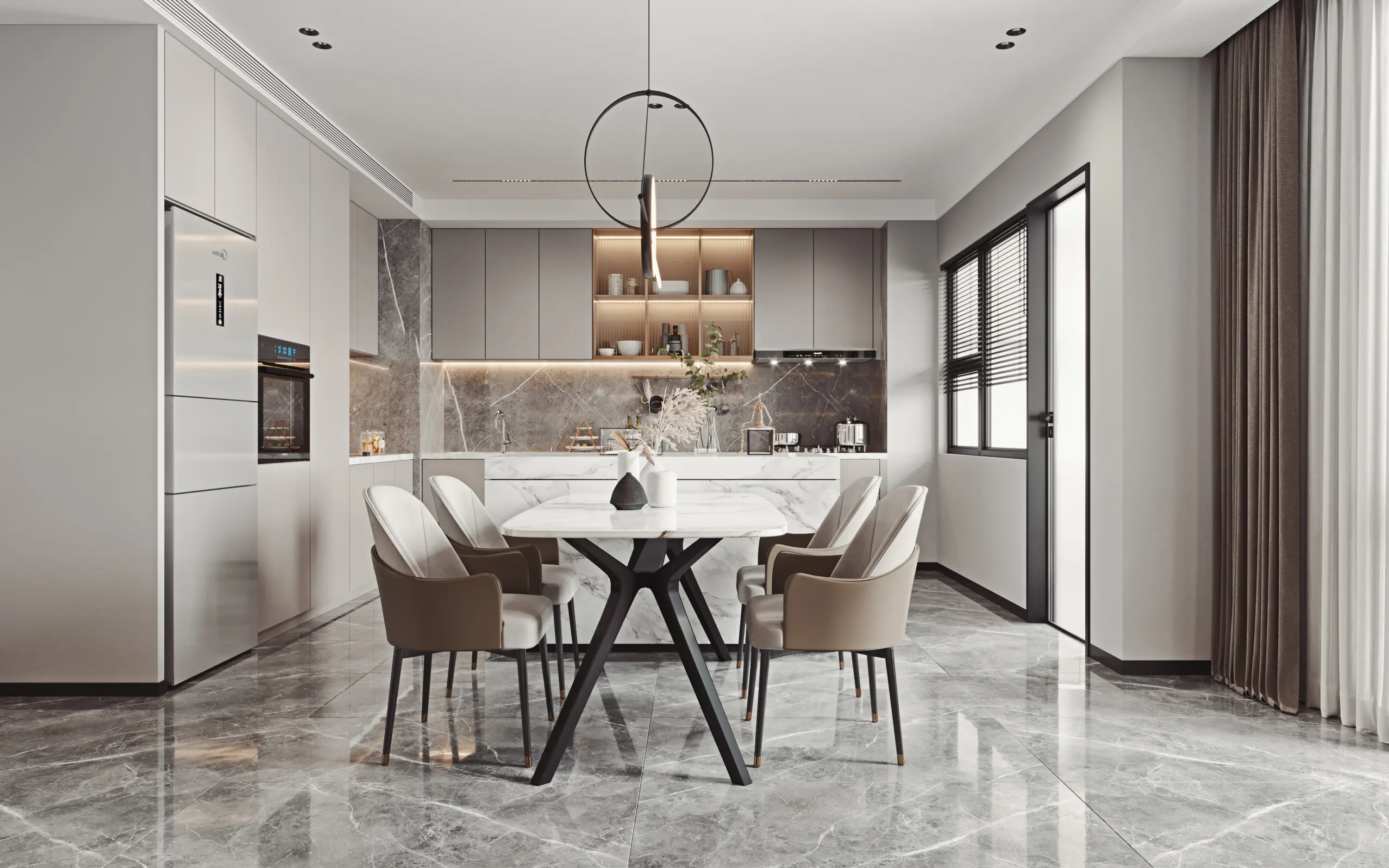 Современная кухонная мебель с автоматическим открытым полным ящиком, готовая к сборке комплект модульных кухонных шкафов европейского размера 1