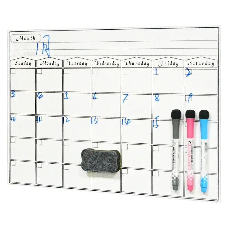 Magnetic Refrigerator Calendar Suppliers 29.7X42cm Or Customized 4