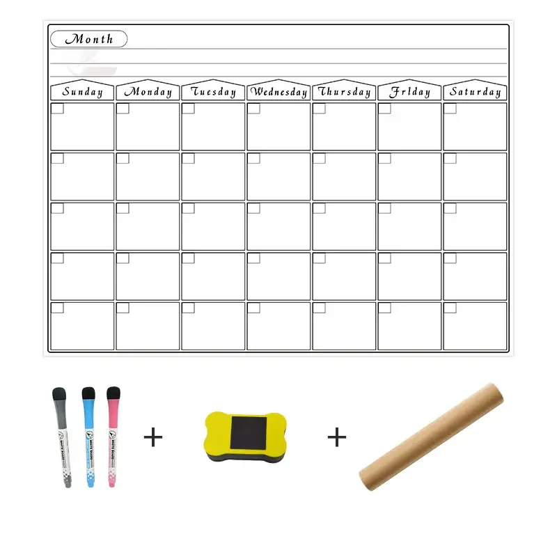 Magnetic Refrigerator Calendar Suppliers 29.7X42cm Or Customized 3