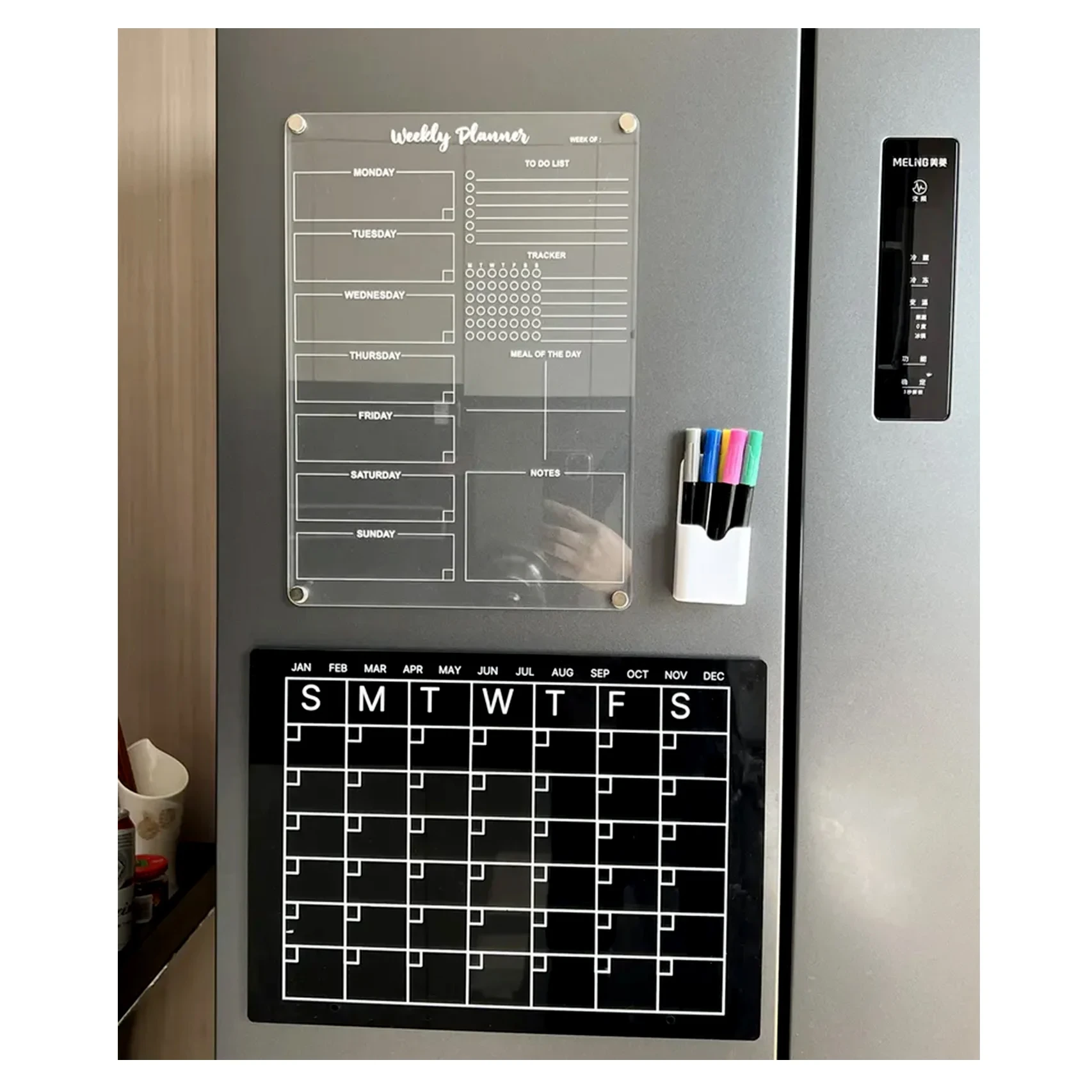 Transparent Magnetic Acrylic Board Acrylic Magnetic Calendar Whiteboard Clear Magnetic Calendar For Fridge 1
