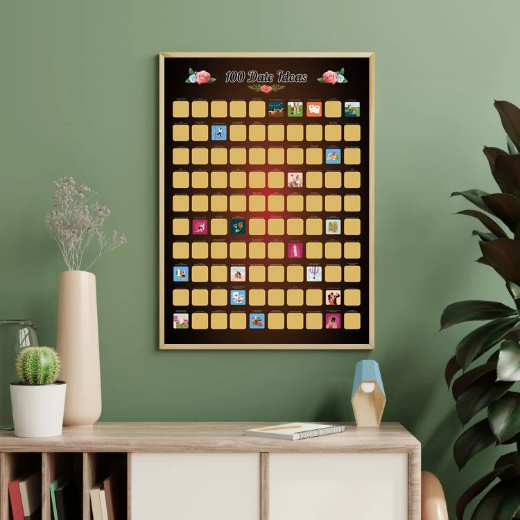Hot Sale Scratch Off Poster Custom Design Bucket To Do List 100 Date Ideas Scratch Off Poster 1
