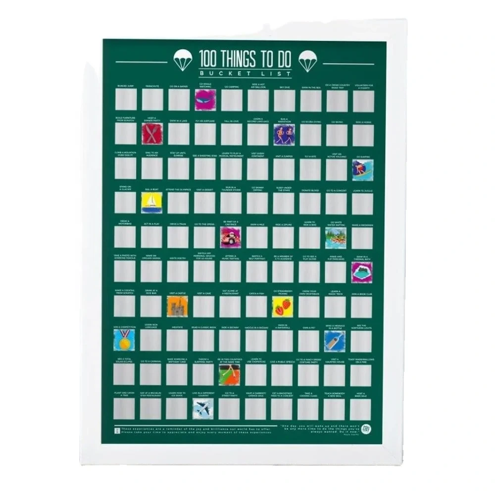Customized Scratch Off Movie Poster Scratch-off Cinematic Bucket List 1