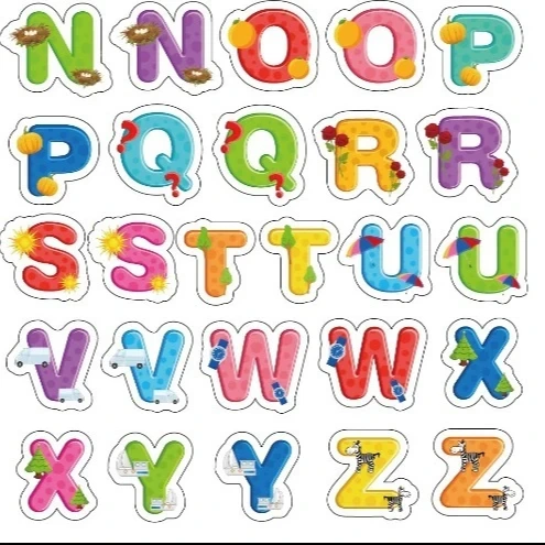 Alphabet Decal Pvc/vinyl Letter Stickers Kids For Wall Decor 1