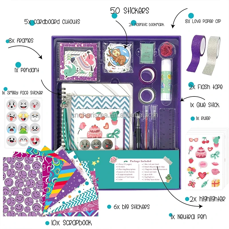 Custom Diy Girl Gift Journal Family Spiritual Activities Diary Set Scrapbook Journal Kit With The Box 1