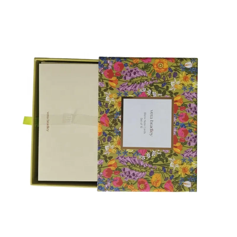 Custom 2024 Mini Kraft Printed Paper Gift Greeting Note Card Mailing Envelope Packaging With The Exquisite Drawer Box 1