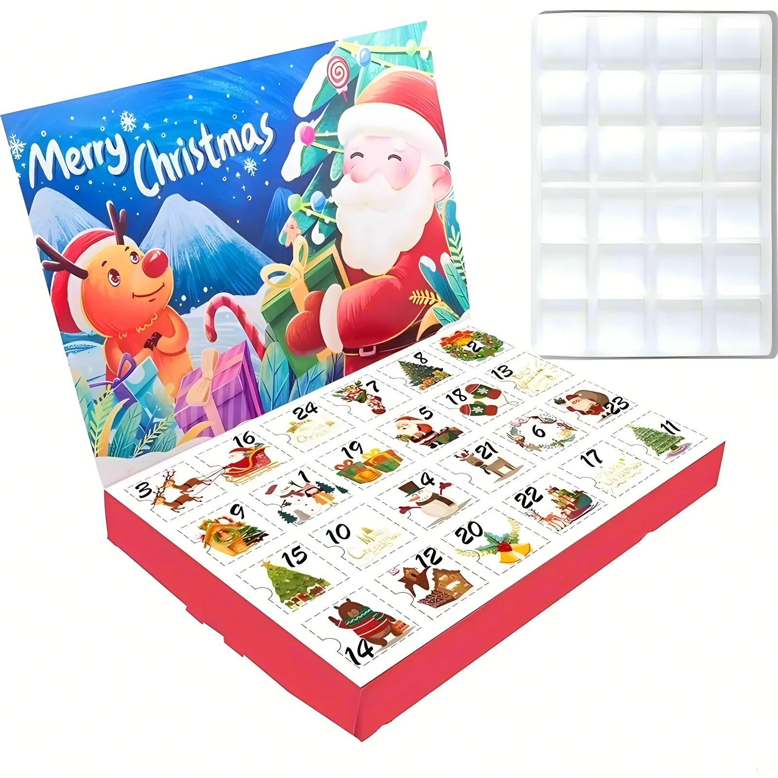 Custom Wholesale Festivals Calendars Blind Box Diy Mystery Surprise Gift Boxes For Kids Child With Tray 1