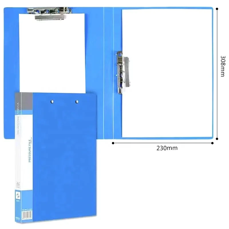 Wholesale Customized Size Spring Opaque Pp Cover Clip File Folder With Fastener 1