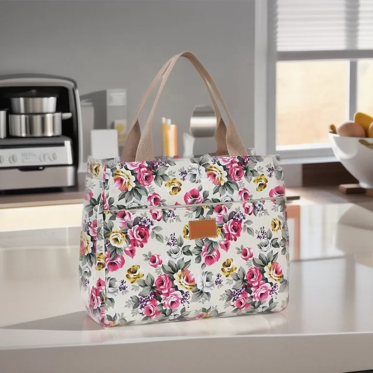 The Wholesales Factory Customization Shopping Handbag Waterproof Multi-purpose Canvas Shoulder Bag Tote With Side Pocket 1