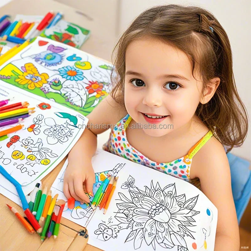 Wholesale Custom Children Festival Coloring Gift Books The Sketch Book For Coloring 1