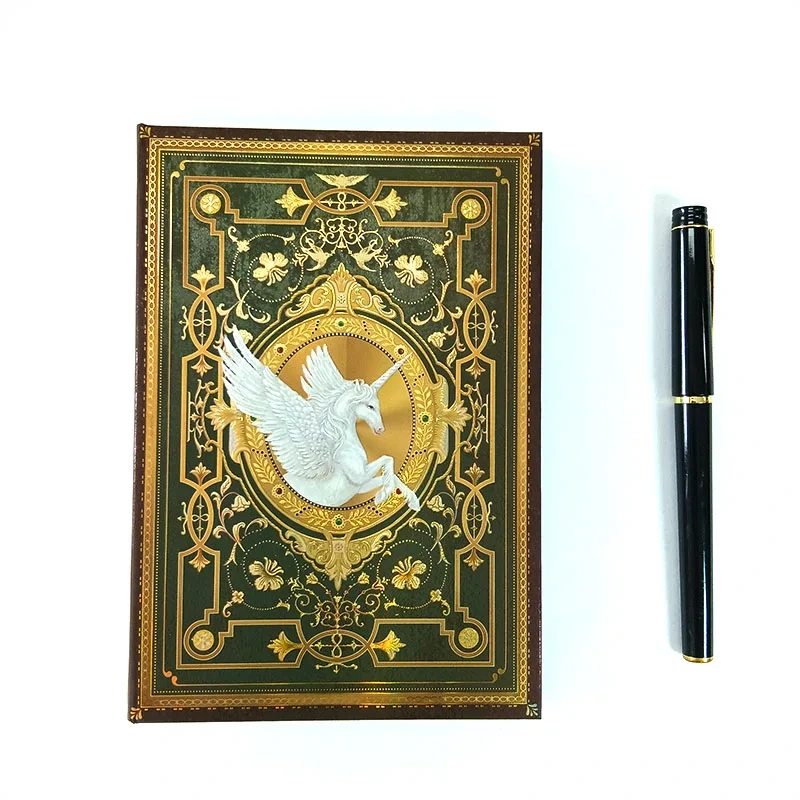 Custom Three-dimensional Hot Gold Stamping Notebook Full Color Printed Diary Composition Book Present Gift Notebook 1