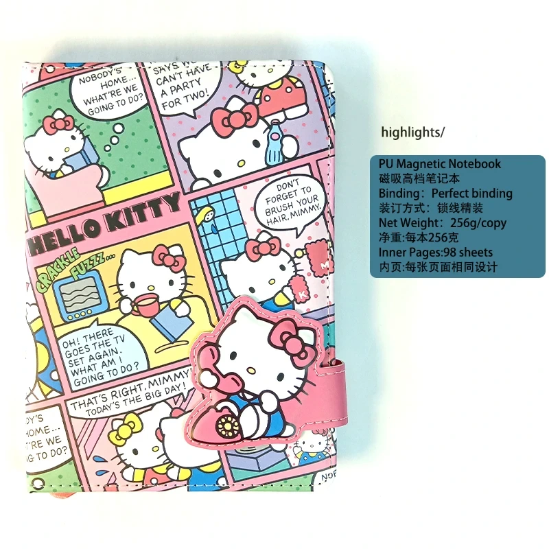 Custom Perfect Binding Pu Notebook Cartoon Cover Stress Relief Notebook Cute Notebook Gifts With Magnetic Closure 1