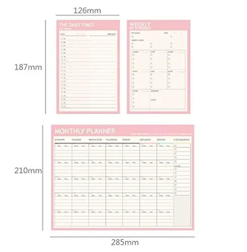 Daily / Weekly / Monthly Planner Organizer Pads Memo Pads 1