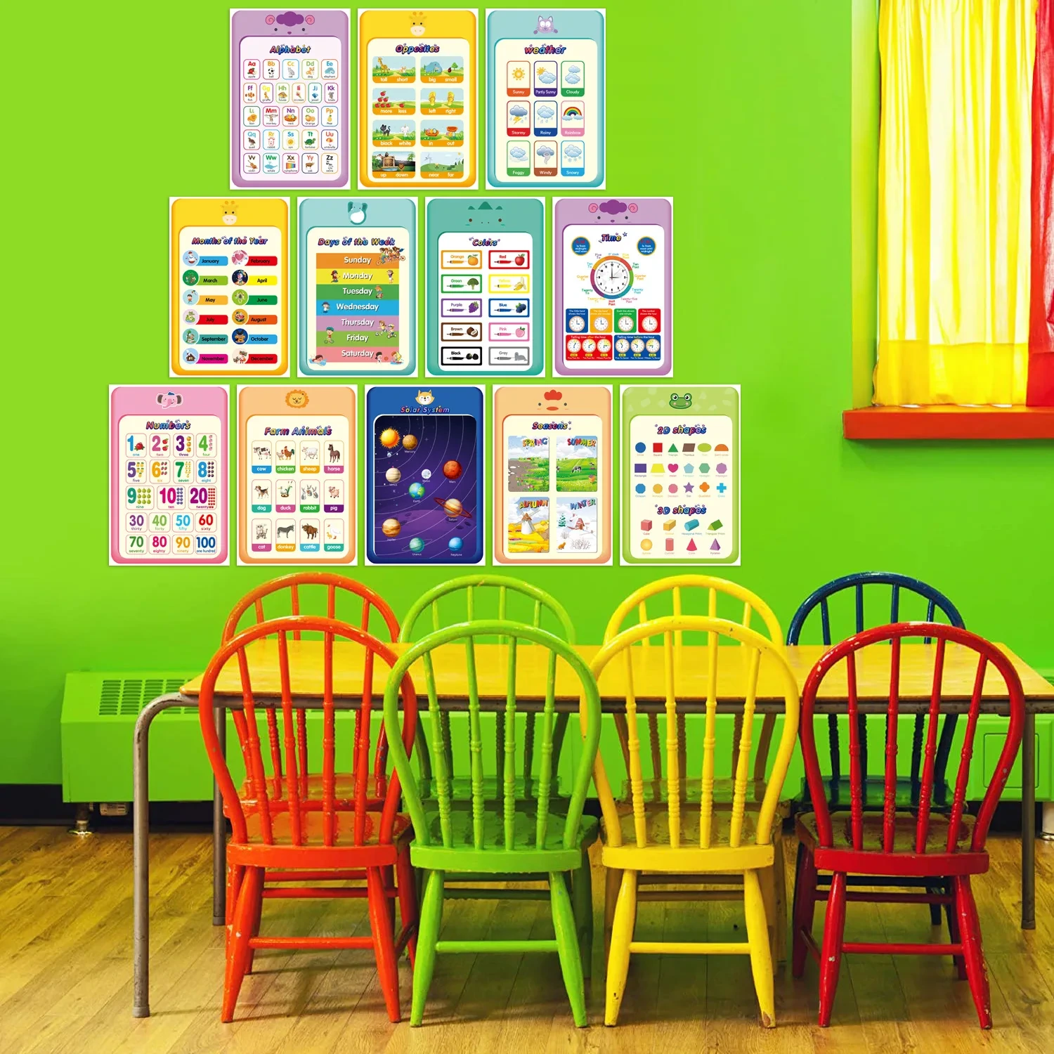 Hot Sale Harmless Odorless Kids Education Preschool Poster Custom Printing 1