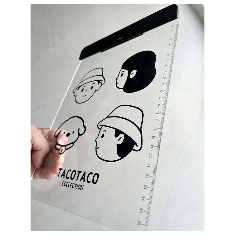 Factory Price Custom Design Hangable Plastic Clipboard Lightweight Clear Decorative Cute Acrylic Clipboard With Clips 1