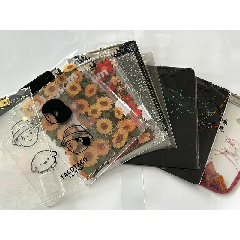 Factory Price Custom Design Hangable Plastic Clipboard Lightweight Decorative Acrylic Clipboard With Clips 1