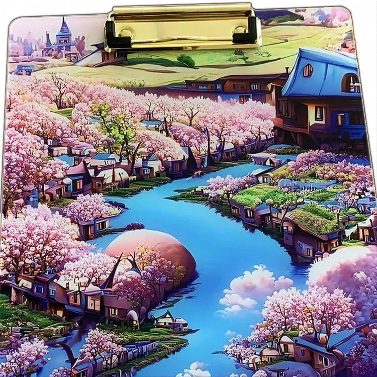 Plastic Clipboards Cute Custom Pattern A4 Clip Board Standard Size Acrylic Clip Board 1