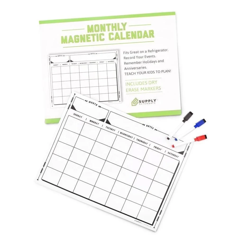 Chalkboard Magnetic Whiteboard Monthly Magnetic Dry Erase Planner Magnetic Calendar For Fridge 1