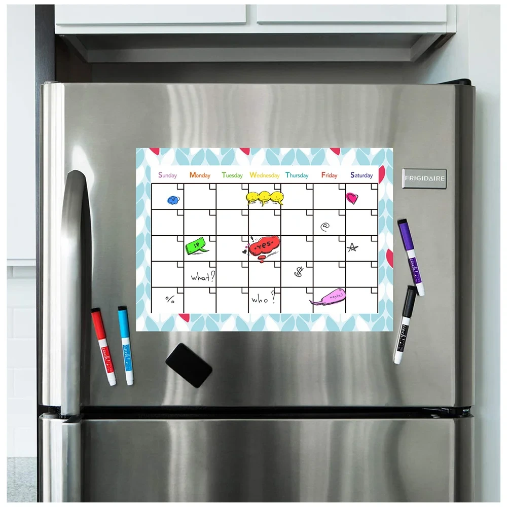 Interactive Magnetic Whiteboard Monthly Weekly Magnet Board Magnetic Planner Chore Chart Magnetic Calendar 1