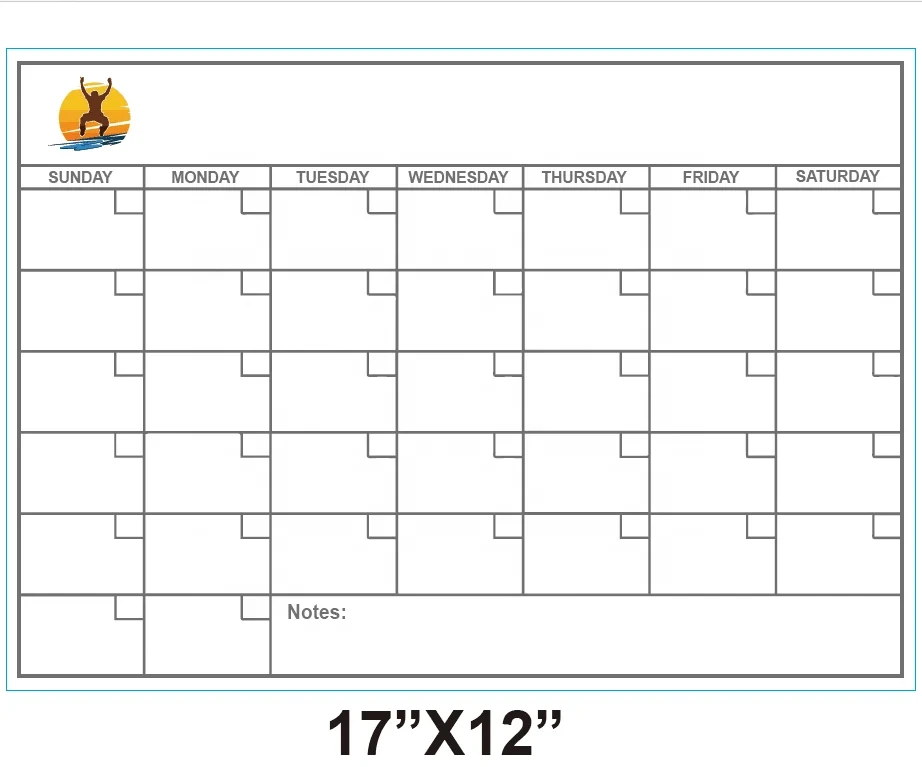 Monthly Magnetic Dry Erase Calendar | 12 X 17 Magnetic White Board Chore Chart Calendar Planner For Refrigerator 1