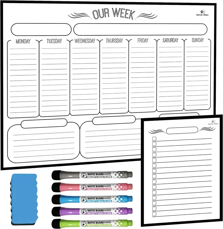Magnetic Board Weekly Magnetic Whiteboard Monthly Magnetic Planner Chore Chart Magnetic Calendar For Fridge 1