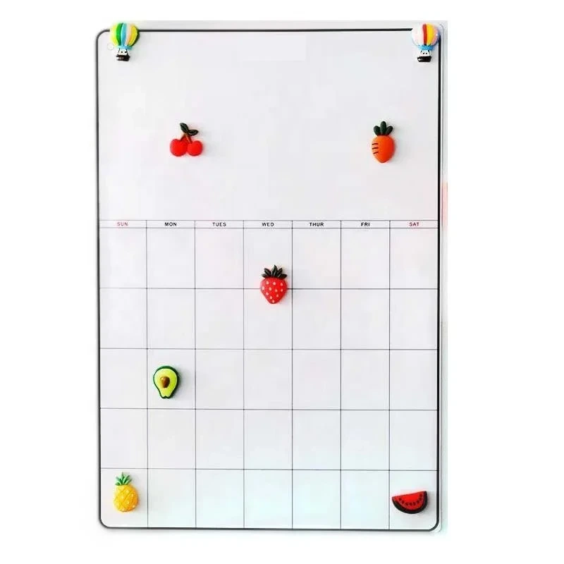 Custom Soft Magnetic Dry Erase Monthly Calendar For Refrigerator Magnetic Whiteboard 1