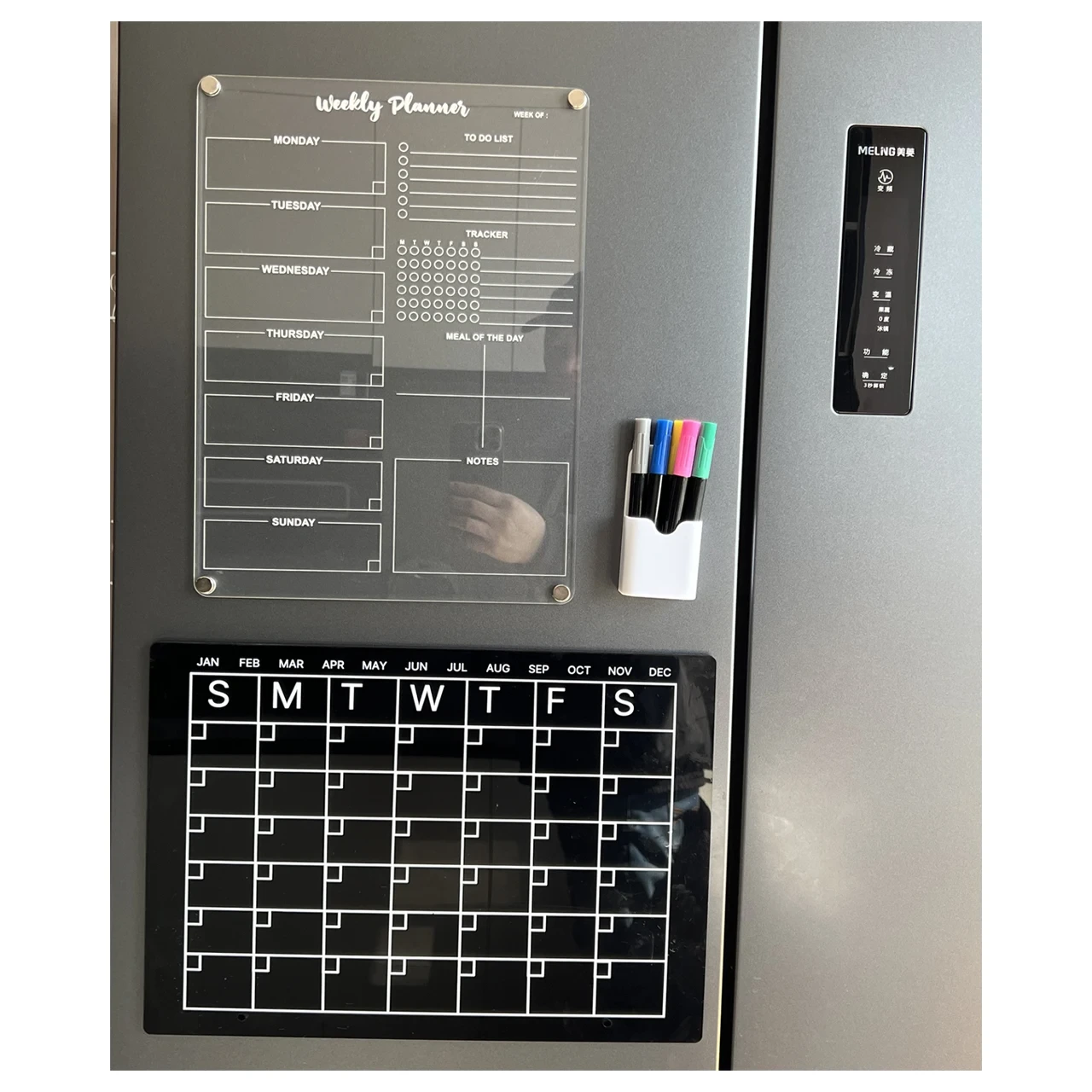 Acrylic Magnetic Calendar Whiteboard Transparent Magnetic Acrylic Board Clear Magnetic Calendar For Fridge 1