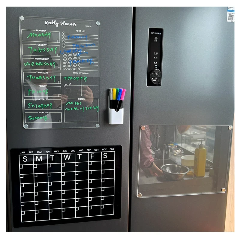 Magnetic Fridge Calendar Printing Planner Clear Acrylic Calendar Weekly Monthly Magnetic Calendar Planner 1