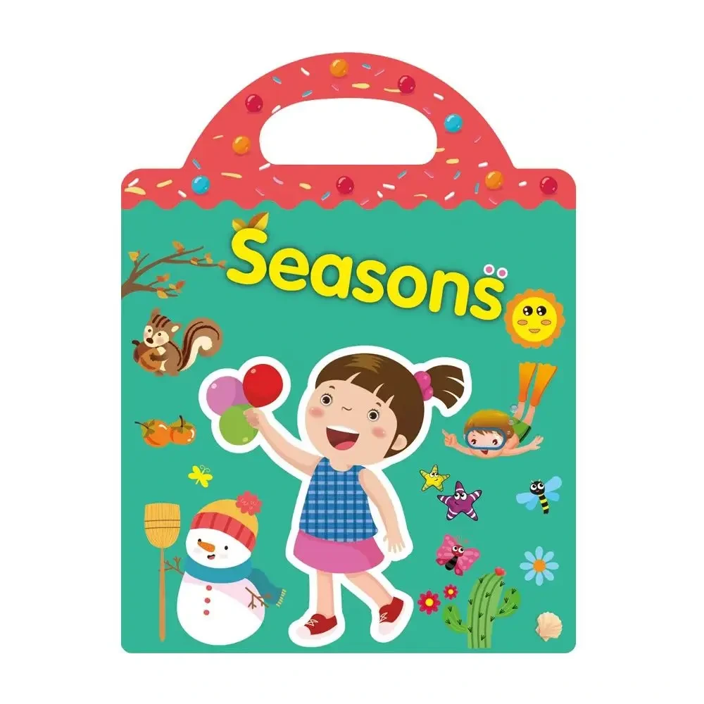 Custom Different Themes Kids Educational Toy Sticker Book 3d Puffy Jelly Album With The Grip Handle 1