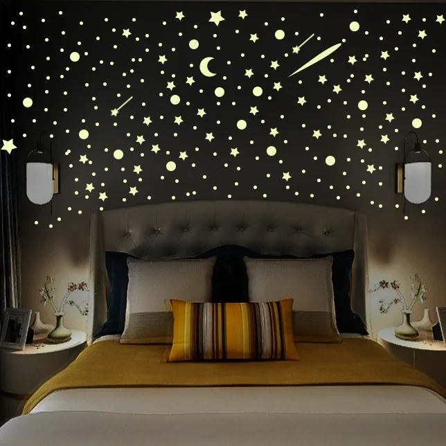 Light Up In The Dark Bedroom 3d Wall Stickers For Home Decor 1