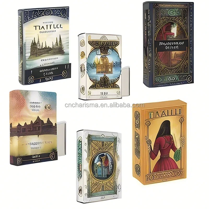 Custom Gold Foil Indoor Board Game Divination 78 Paper Tarot Cards 1