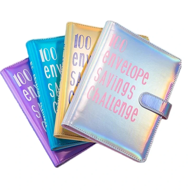 Wholesale Custom A6 Loose Leaf Budget Binder Pu Leather Cover With Cash Envelopes 1