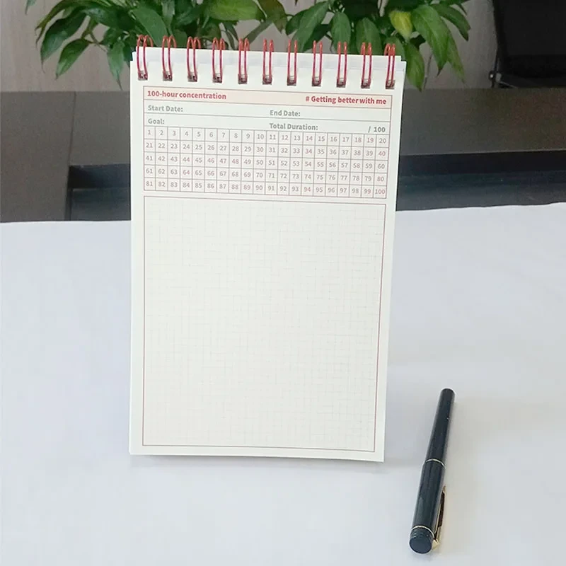Factory Cheap Custom Hardcover A5 Spiral Binding Weekly Daily Planner Diary Time Management To-do-list Schedule Desk Notebook 1