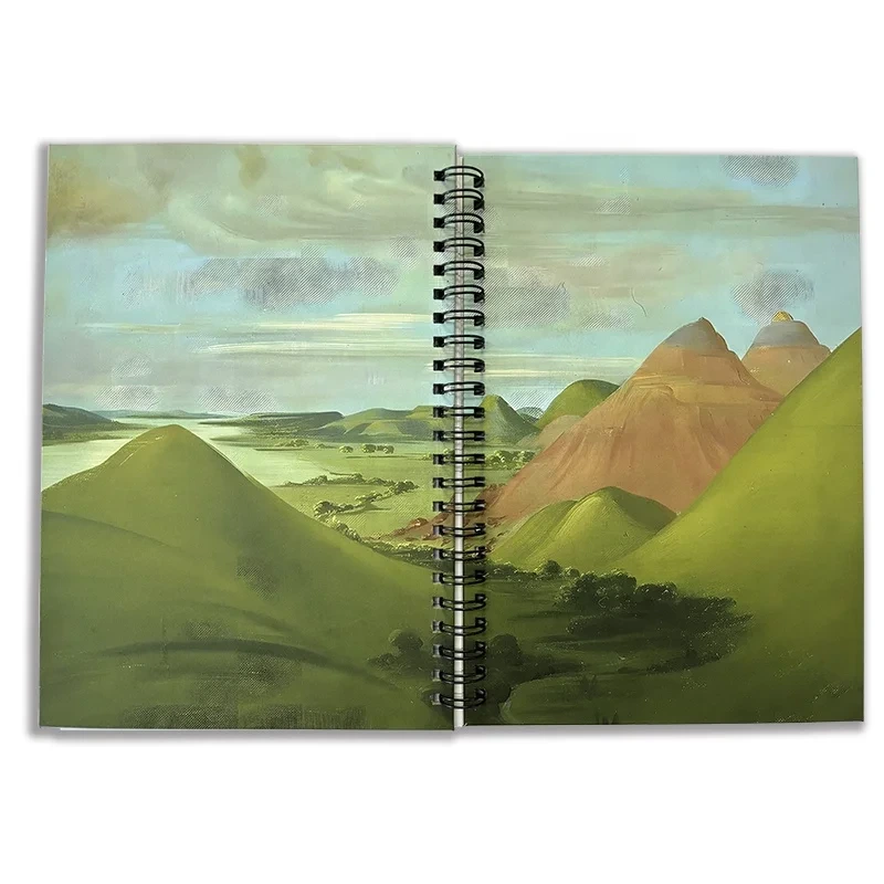 Wholesale A5 High Quality Paper Spiral Hardcover Planner Custom Notebook 1