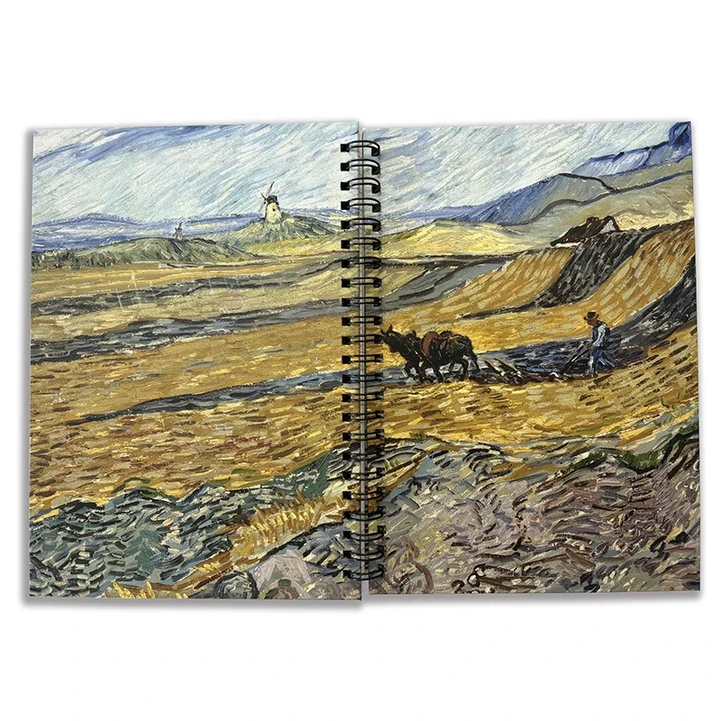 A5 Size Hardcover Spiral Notebook Simple Cover Design Custom Notebook For Students 1