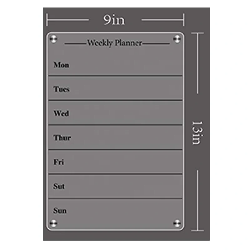 Customized Refrigerator Dry Wipe Board Calendar Weekly Calendar Erasable Magnetic Transparent Message Board2 1