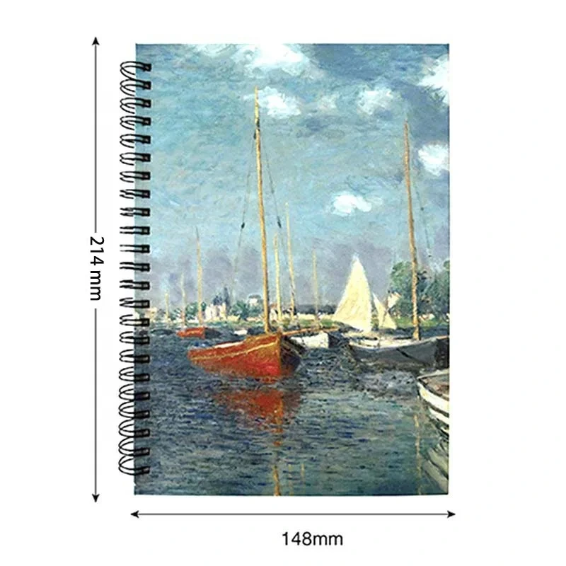 Wholesale Custom A5 Spiral Binding Hardcover Notebook Personalized Ruled Line French Line Notebook 1